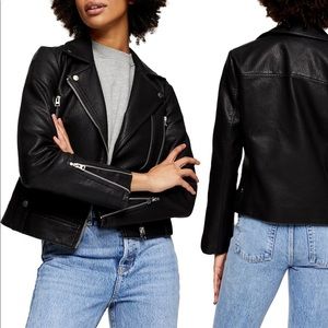 TopShop Faux Leather Biker Jacket